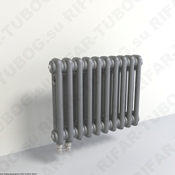 Радиатор 2-х трубчатый RIFAR TUBOG 2018 - 31 сек, подключение нижнее одностороннее (D1), цвет TI — Титан (матовый)