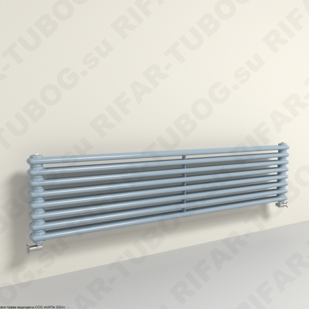 Горизонтальный радиатор 2-х трубчатый  RIFAR TUBOG HORIZONT 2240 - 8 сек, цвет SA — Сапфир (глянцевый)