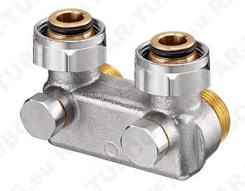 1016462 Oventrop Перепускной узел, угловой, G 3/4 НГ х G 3/4 НР