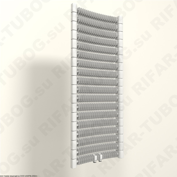 Биметаллический радиатор RIFAR CONVEX VENTIL 500 - 18 сек., подключение нижнее центральное, белый (глянцевый)
