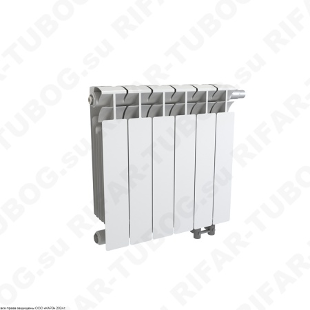 Биметаллический радиатор RIFAR BASE VENTIL 350 - 9 сек., подключение нижнее правое (нпп), белый (глянцевый)