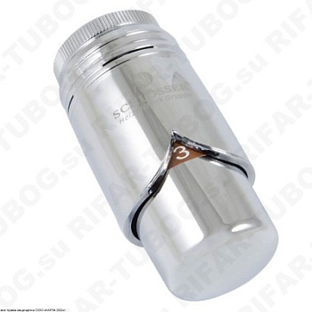 600200003 Schlosser Термостат Brillant SH, M30x1,5 (под клапана Schlosser, Honeywell, Heimeier, Oventrop), Белый/CR