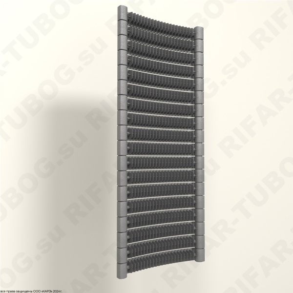 Биметаллический радиатор RIFAR CONVEX 500 - 18 сек., подключение нижнее разнесенное, титан