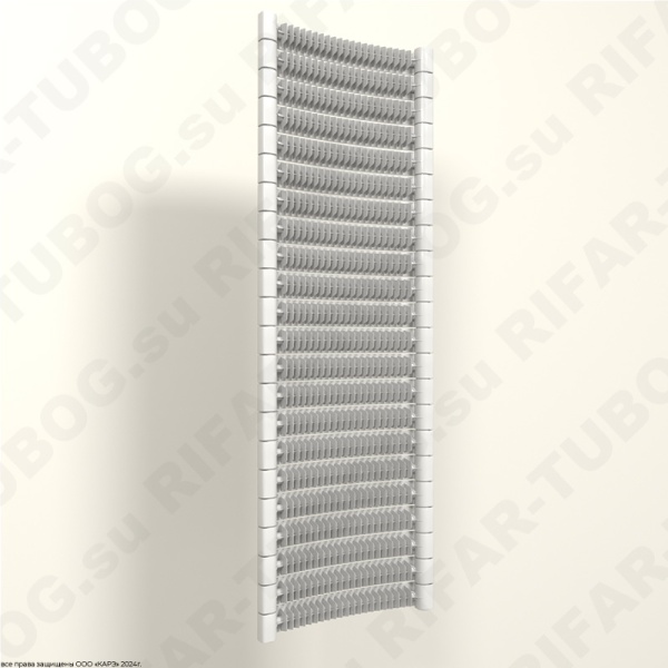 Биметаллический радиатор RIFAR CONVEX 500 - 22 сек., подключение нижнее разнесенное, белый (глянцевый)