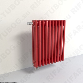 Радиатор 3-х трубчатый RIFAR TUBOG VENTIL 3052 - 19 сек, подключение нижнее одностороннее с термоклапаном (DV1), цвет BO — Бордо (глянцевый)