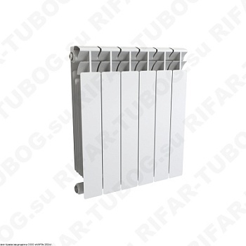 Биметаллический радиатор RIFAR BASE 500 - 9 сек., подключение боковое, белый (глянцевый)