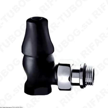 0341-1500VC0S SR Rubinetterie Вентиль на обратную подводку Old Style, угловой, G 1/2 НР х G 3/4 ВР, Черный матовый