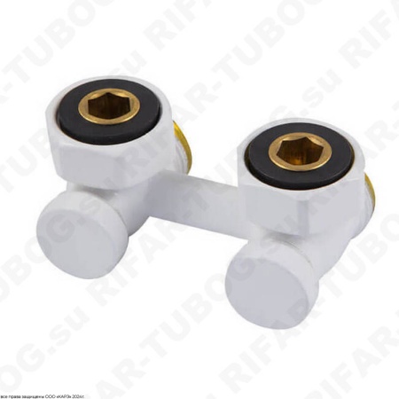 600700023 Schlosser Узел нижнего подключения, угловой, G 3/4 НГ (плоское уплотнение) х G 3/4 НР, Белый