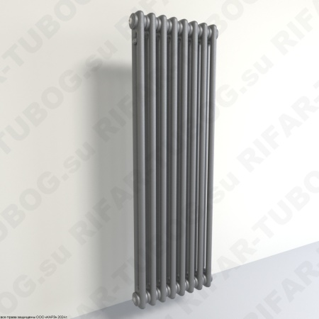 Радиатор 2-х трубчатый RIFAR TUBOG 2087 - 31 сек, подключение боковое универсальное (B1-B4), цвет TI — Титан (матовый)