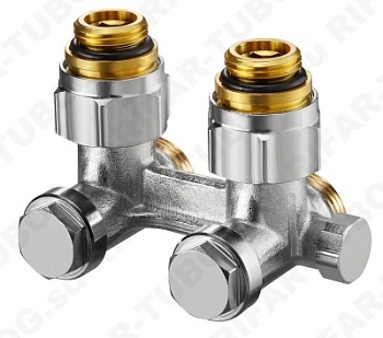 1015994 Oventrop Вентиль Мultiflex F ZBU с преднастройкой, угловой, G 1/2 НР х G 3/4 НР