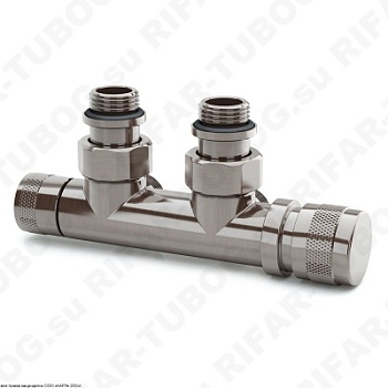 0681-1500NSE0 SR Rubinetterie Узел нижнего подключения, ручной, угловой, Правый, G 1/2 НР х G 3/4 НР евроконус, Матовый никель