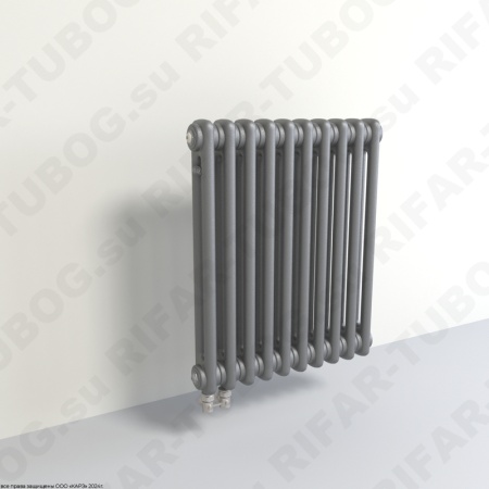 Радиатор 2-х трубчатый RIFAR TUBOG 2067 - 43 сек, подключение нижнее одностороннее (D1), цвет TI — Титан (матовый)