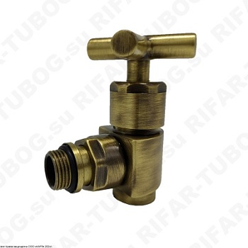 0375-1500Z000 SR Rubinetterie Ручной вентиль Prestige & Minimal, крест, угловой, G 1/2 НР х G 1/2 ВР, Бронза