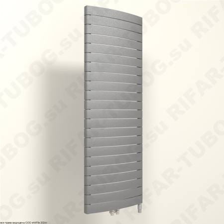 Биметаллический радиатор RIFAR CONVEX VENTIL 500 - 22 сек., подключение нижнее центральное, титан