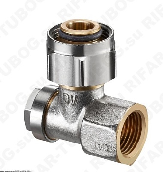 1016567 Oventrop Узел нижнего подключения раздельный Combi 3, угловой, G 3/4 НГ х Rp 1/2 ВР