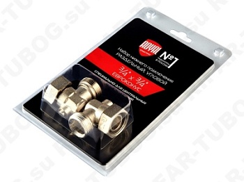 Royal Thermo Комплект узлов нижнего подключения, угловой, раздельный, G 3/4 НР х G 3/4 ВР евроконус