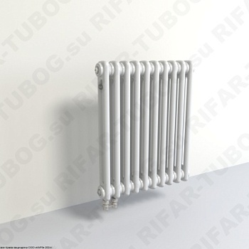 Радиатор 2-х трубчатый RIFAR TUBOG 2067 - 6 сек, подключение нижнее одностороннее (D1), цвет WH — Белый (глянцевый)