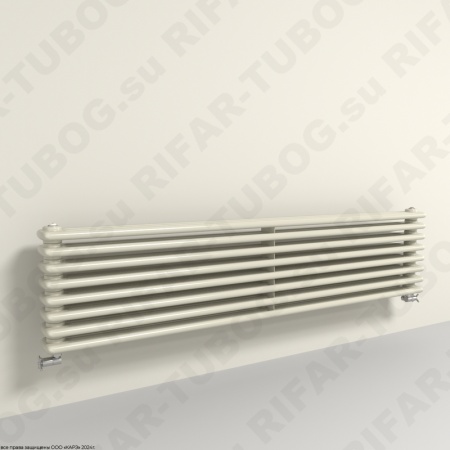 Горизонтальный радиатор 3-х трубчатый  RIFAR TUBOG HORIZONT 3180 - 8 сек, цвет IV — Айвори (глянцевый)