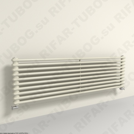 Горизонтальный радиатор 2-х трубчатый  RIFAR TUBOG HORIZONT 2150 - 10 сек, цвет IV — Айвори (глянцевый)