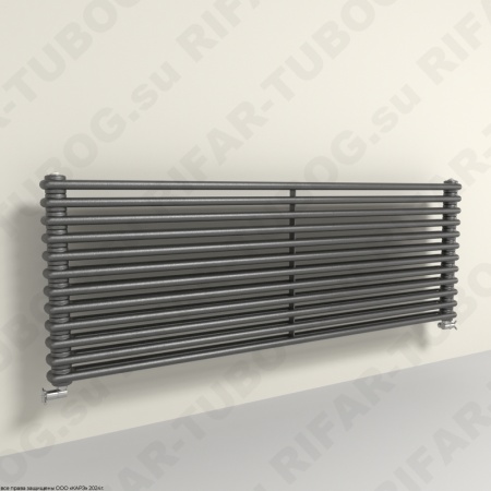 Горизонтальный радиатор 2-х трубчатый  RIFAR TUBOG HORIZONT 2240 - 12 сек, цвет AN — Антрацит (матовый)