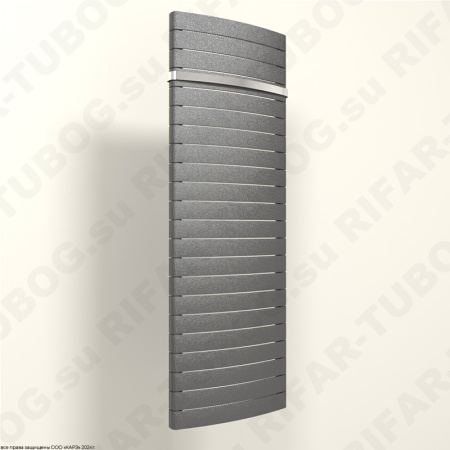 Биметаллический радиатор RIFAR CONVEX 500 - 22 сек., подключение нижнее разнесенное, антрацит