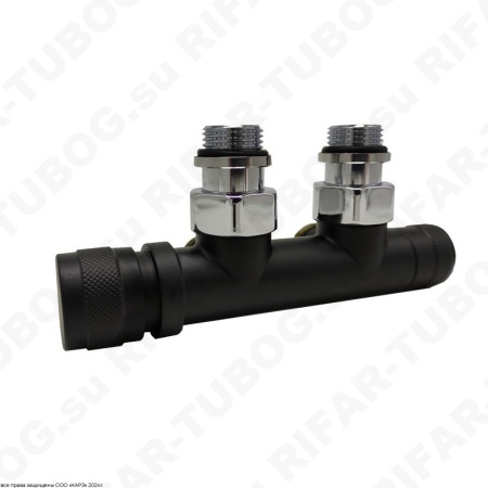 0683-1500VCES SR Rubinetterie Узел нижнего подключения, ручной, угловой, Левый, G 1/2 НР х G 3/4 НР евроконус, Черный матовый