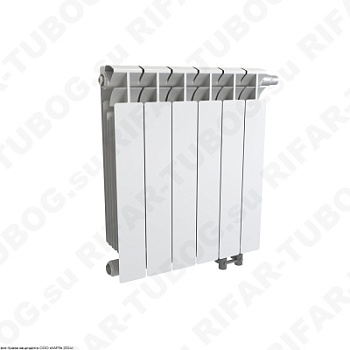 Биметаллический радиатор RIFAR BASE VENTIL 500 - 10 сек., подключение нижнее правое (нпп), белый (глянцевый)