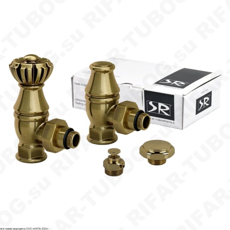 0320-2000Z000 SR Rubinetterie Комплект вентилей Liberty, с ручным приводом, угловой, G 1/2 НР х G 3/4 ВР, Бронза