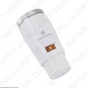 601100031 Schlosser Термостат Mini Brillant SH, M30x1,5 (под клапана Schlosser, Honeywell, Heimeier, Oventrop), Белый
