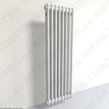 Радиатор 2-х трубчатый RIFAR TUBOG 2120 - 4 сек, подключение боковое универсальное (B1-B4), цвет WH — Белый (глянцевый)