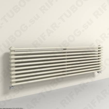 Горизонтальный радиатор 3-х трубчатый  RIFAR TUBOG HORIZONT 3180 - 10 сек, цвет IV — Айвори (глянцевый)