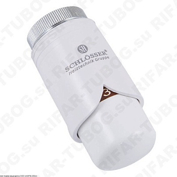 600200002 Schlosser Термостат Brillant SH, M30x1,5 (под клапана Schlosser, Honeywell, Heimeier, Oventrop), Белый