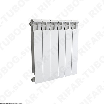 Биметаллический радиатор RIFAR ECOBUILD 500 - 7 сек., подключение боковое, белый (глянцевый)