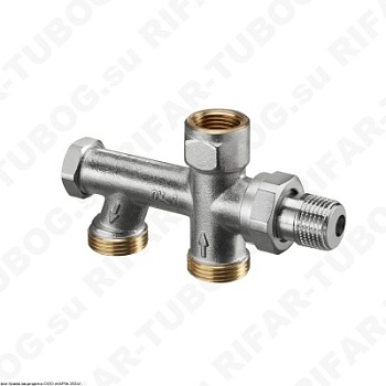 1013161 Oventrop Вентиль Uno для однотрубных систем, R 1/2 НР х G 3/4 НР х G 1/2 ВР