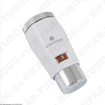 601100030 Schlosser Термостат Mini Brillant SH, M30x1,5 (под клапана Schlosser, Honeywell, Heimeier, Oventrop), Белый/CR