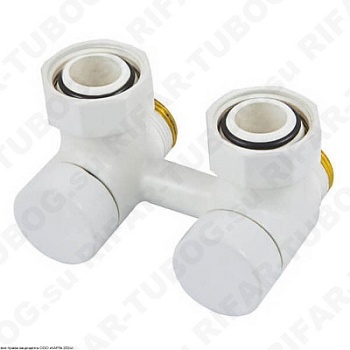 601000001 Schlosser Узел нижнего подключения Exclusive, проходной, G 3/4 НГ х М22x1,5 НР, Белый