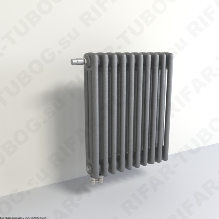 Радиатор 3-х трубчатый RIFAR TUBOG VENTIL 3072 - 42 сек, подключение нижнее одностороннее с термоклапаном (DV1), цвет TI — Титан (матовый)