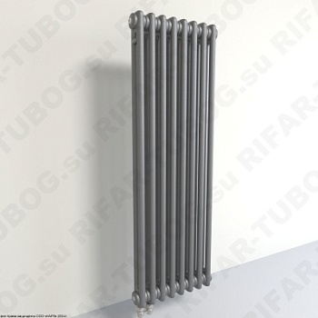 Радиатор 2-х трубчатый RIFAR TUBOG 2100 - 11 сек, подключение нижнее одностороннее (D1), цвет TI — Титан (матовый)