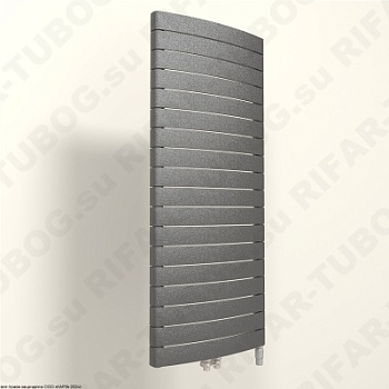 Биметаллический радиатор RIFAR CONVEX VENTIL 500 - 18 сек., подключение нижнее центральное, антрацит