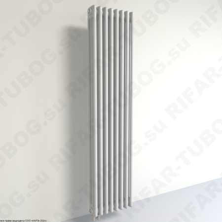 Вертикальный радиатор 3-х трубчатый RIFAR TUBOG 3240 - 13 сек, подключение нижнее одностороннее (D1), цвет WH — Белый (глянцевый)