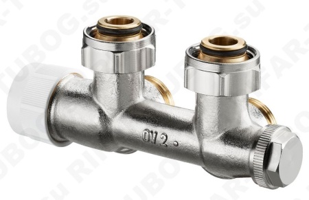 1184014 Oventrop Multiblock T, угловой, с преднастройкой, для двухтрубных систем, G 3/4 НГ х G 3/4 НР