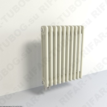 Радиатор 3-х трубчатый RIFAR TUBOG 3057 - 47 сек, подключение нижнее одностороннее (D1), цвет IV — Айвори (глянцевый)