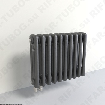 Радиатор 3-х трубчатый RIFAR TUBOG 3037 - 7 сек, подключение нижнее одностороннее (D1), цвет AN — Антрацит (матовый)