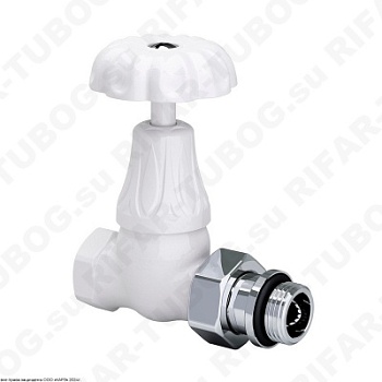 0338-1500VC0A SR Rubinetterie Ручной вентиль Floral Old Style, прямой, G 1/2 НР х G 1/2 ВР, Белый