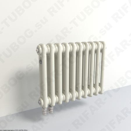 Радиатор 2-х трубчатый RIFAR TUBOG 2018 - 31 сек, подключение нижнее одностороннее (D1), цвет IV — Айвори (глянцевый)