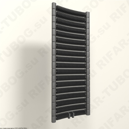 Биметаллический радиатор RIFAR CONVEX VENTIL 500 - 18 сек., подключение нижнее центральное, антрацит