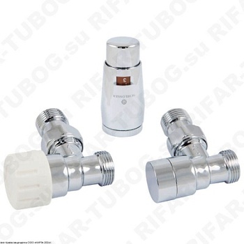 603400047 Schlosser Комплект нижнего подключения Elegant Mini с термоголовкой Mini Brillant, угловой, GZ1/2 x M22x1,5, CR