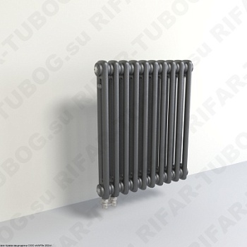 Радиатор 2-х трубчатый RIFAR TUBOG 2062 - 42 сек, подключение нижнее одностороннее (D1), цвет AN — Антрацит (матовый)