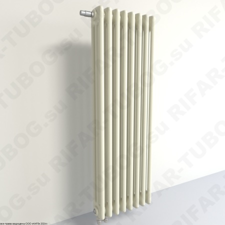Радиатор 3-х трубчатый RIFAR TUBOG VENTIL 3092 - 26 сек, подключение нижнее одностороннее с термоклапаном (DV1), цвет IV — Айвори (глянцевый)