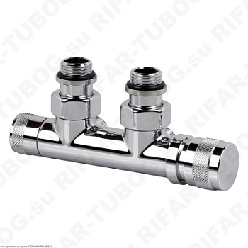 0681-1500C0E0 SR Rubinetterie Узел нижнего подключения, ручной, угловой, Правый, G 1/2 НР х G 3/4 НР евроконус, Хром